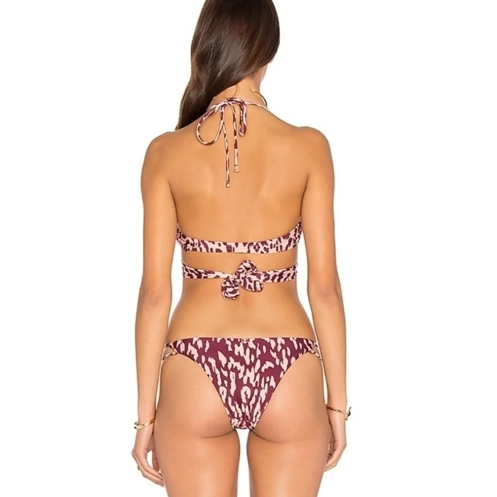 ViX Swimwear Bali Middle Loop Burgundy Bikini Top NWT Small